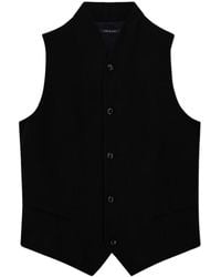 Giorgio Armani - Velvet Button-Up Waistcoat - Lyst