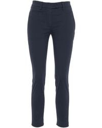 Dondup - Cropped Slim Fit Trousers - Lyst