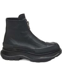 McQueen - Tread Slick Zip Detailed Boots - Lyst