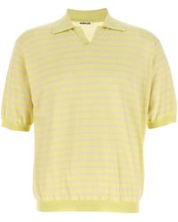 AURALEE - High Gauge Knit V-Neck Skipper Polo Shirt - Lyst