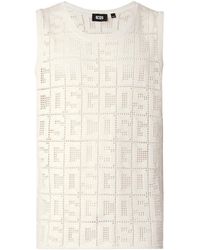 Gcds - Monogram Macramé Crewneck Tank Top - Lyst