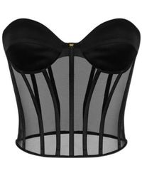 Elisabetta Franchi - Sleeveless Bustier Top - Lyst