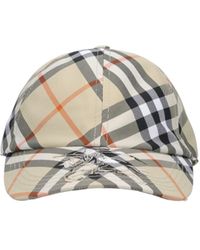 Burberry - Check Printed Baseball Cap - Lyst