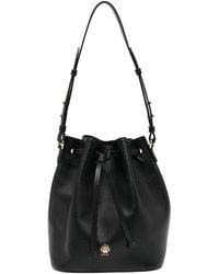 Bally - Logo Printed Drawstring Bucket Bag - Lyst
