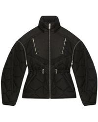 Givenchy - Logo Detachable Sleeve Quilted Short Coat - Lyst