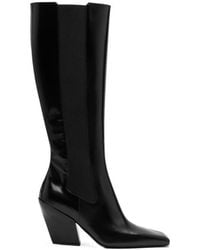 Prada - Heeled Square Toe Boots - Lyst