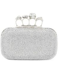 McQueen - Knuckle Crystal Clutch Bag - Lyst