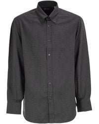 Brunello Cucinelli - Long-Sleeved Button-Up Shirt - Lyst