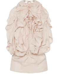 Maison Margiela - Ruffled Open Back Top - Lyst