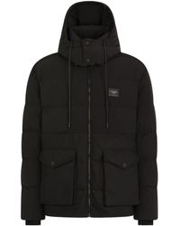 Dolce & Gabbana - Hooded Quilted Coat - Lyst