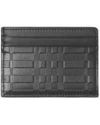 Burberry - Embossed-Check Card Holder - Lyst