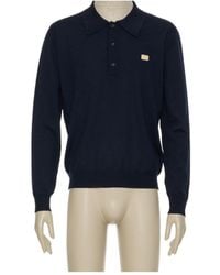 Valentino - Logo Patch Long-Sleeved Polo Shirt - Lyst
