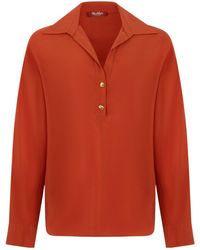 Max Mara - Studio Buttoned Long Sleeve Top - Lyst
