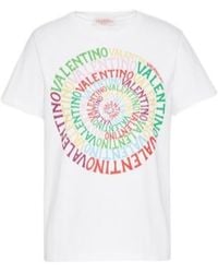 Valentino - Logo Ring Jersey T-Shirt - Lyst