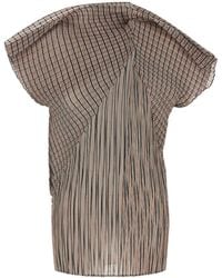 Issey Miyake - Generic Stripes Short-Sleeved Top - Lyst