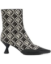 Marine Serre - Diamant Pointed-Toe Ankle Boots - Lyst