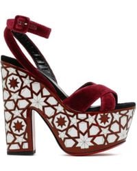 Christian Louboutin - Thick Soled High-Heeled Sandals - Lyst