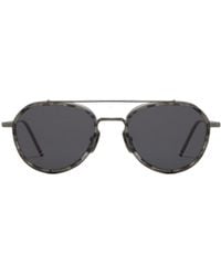 Thom Browne - Logo-Engraved Pilot-Frame Sunglasses - Lyst