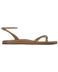 The Row - Hugh Ankle-Strap Leather Sandals - Lyst