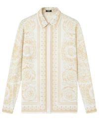 Versace - Pattern-Printed Long-Sleeved Shirt - Lyst