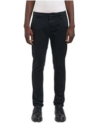 Dondup - Tapered-Fit Casual Trousers With Zip Details - Lyst