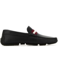 Bally - Stripe-Detailed Slip-On Loafers - Lyst