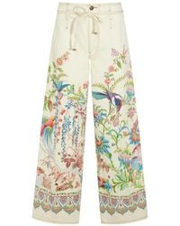 Etro - Printed Wide-Leg Jeans - Lyst