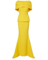 Safiyaa - Loura Off-Shoulder Crêpe Gown - Lyst