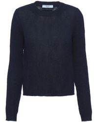 Prada - Crewneck Knitted Jumper - Lyst