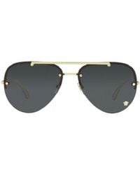 Versace - Eyewear Medusa Glam Aviator Frame Sunglasses - Lyst