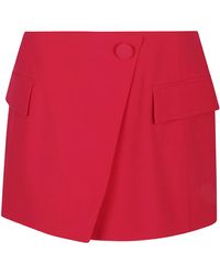 Balmain - Asymmetric Crepe Mini Skirt - Lyst