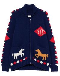 Bode - Diamond Corral Cardigan - Lyst