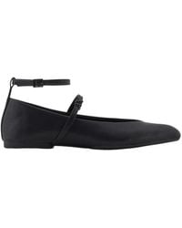 ARMANI EXCHANGE - Pointed-Toe Ballerina Shoes - Lyst