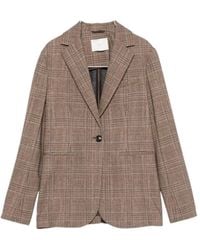 Circolo 1901 - Check-Print Single-Breasted Blazer - Lyst