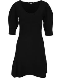 Stella McCartney - Scoop-Neck Puff-Sleeve Knitted Dress - Lyst