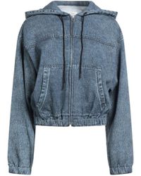 Rag & Bone - Denim Hooded Baseball Jacket - Lyst