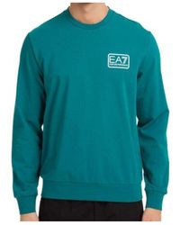 EA7 - Logo Round-Necked Sweater - Lyst