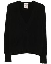 Semicouture - V-Neck Long-Sleeve Knit Top - Lyst