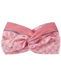 Gucci - Gg Horsebit Silk Headband - Lyst