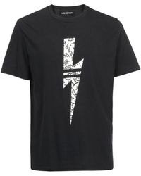 Neil Barrett - Lightning Printed T-Shirt - Lyst