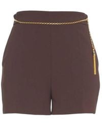 Elisabetta Franchi - Chain Detailed Slim Fit Shorts - Lyst