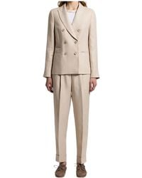 Peserico - Linen Gabardine Trousers - Lyst