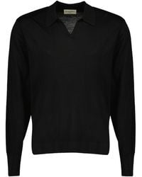 Officine Generale - Officine Générale Simone Knitted Polo Shirt - Lyst