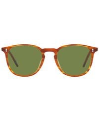 Oliver Peoples - Tortoiseshell-Effect Round-Frame Sunglasses - Lyst
