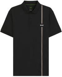 BOSS - Active Quick-Dry Polo Shirt With Signature Stripe - Lyst