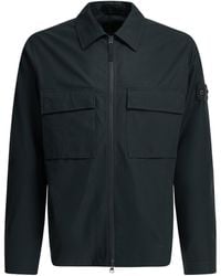 Stone Island - Logo-Patch Shirt Jacket - Lyst