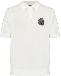 Dolce & Gabbana - Crest Patch Polo Shirt - Lyst
