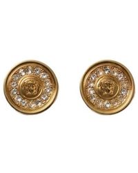 Versace - Crystal Medusa Stud Earrings - Lyst
