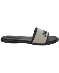 Isabel Marant - Logo-Embroidered Slip-On Sandals - Lyst