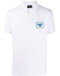 Emporio Armani - Logo Decal Short-Sleeved Polo Shirt - Lyst